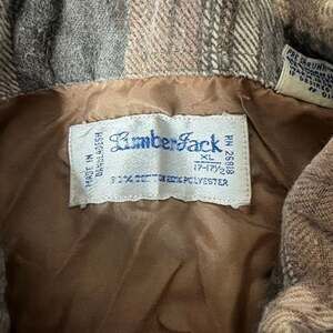 Vintage LumberJack Plaid Flannel Shirt, Brown Earth Tones, Size XL